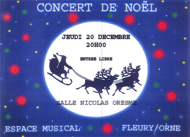 Concert de Noël de l'Espace Musical : Jeudi 20 décembre - 20h