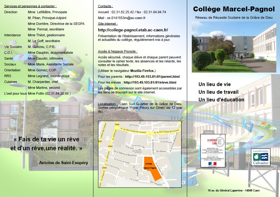 Plaquette collège Marcel Pagnol juin 2014 (1)